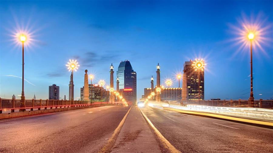 Springfield Massachusetts City Skyline Across Bridge